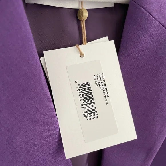 THE FRANKIE SHOP NWT Purple Marquesa Blazer - XS/S - Picture 3 of 7